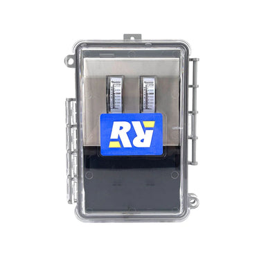 Reliance MB30 7500-watts Meter Box displaying its transparent lockable cover for easy view of meter