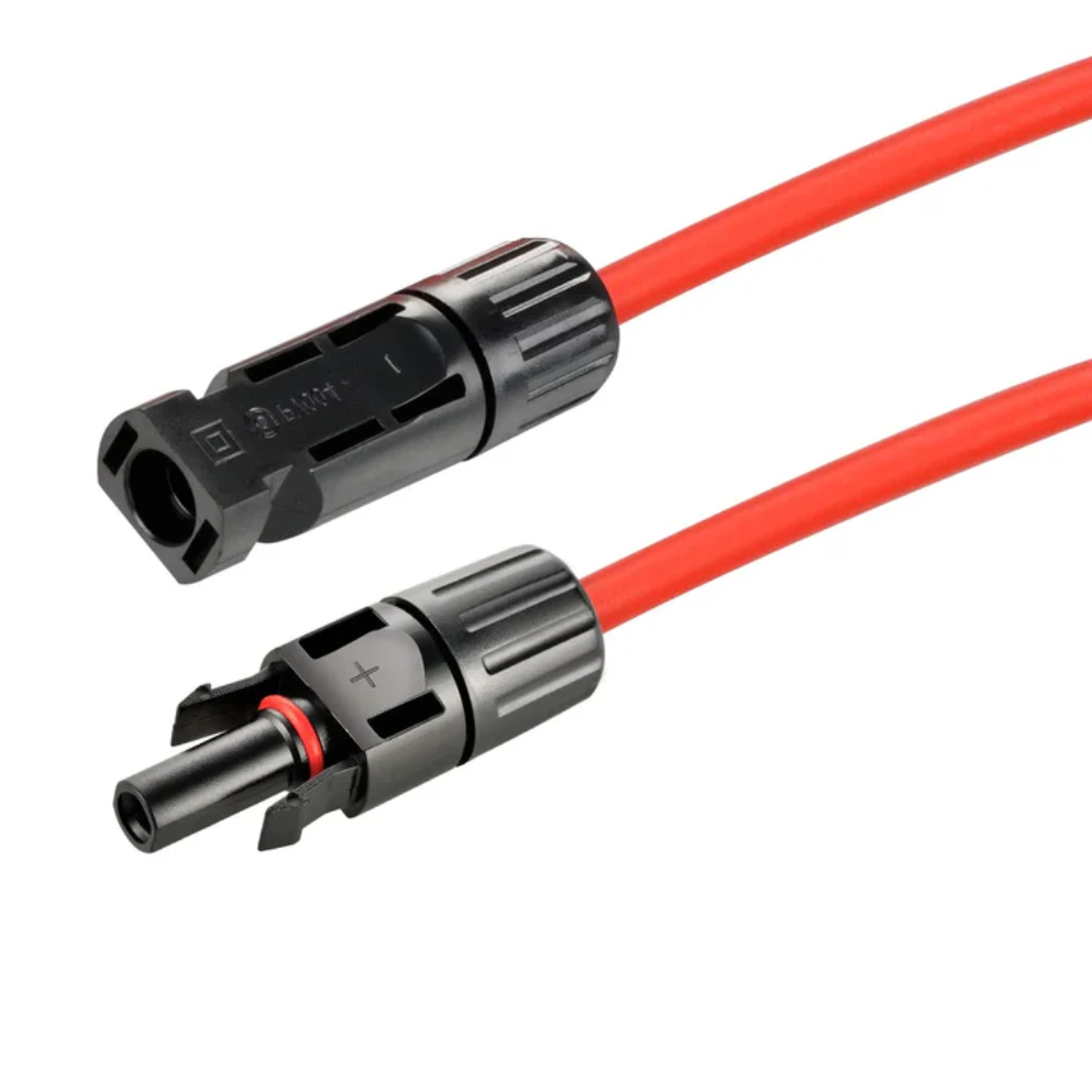 Rich Solar RS-15102 10 Gauge (10AWG) 15 Ft Solar Panel Extension Cable Wire's Male and Female connector endings for the red extension wire