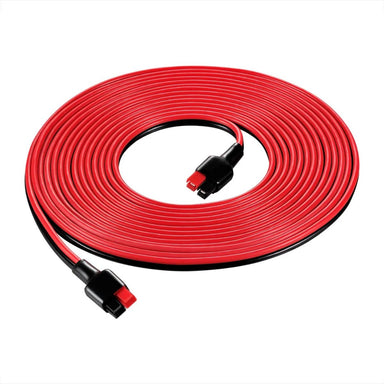 Rich Solar RS-A202 20-ft Anderson Extension Cable displaying its red and black color scheme and it male to female anderson connectors