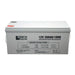 Slightly tilted front view of Rich Solar RS-AGM12200 200Ah-12V Deep Cycle AGM Battery