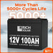 Rich Solar RS-B12100 100Ah-12V LiFePO4 Lithium Iron Phosphate Battery with its long lasting 5000+ cycles life