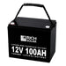 Rich Solar RS-B12100 100Ah-12V LiFePO4 Lithium Iron Phosphate Battery displaying its strap handle for easy portability