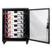 6 pieces of Rich Solar RS-B48100SR 100Ah-48V LiFePO4 Lithium Server Rack Battery stacked together into a battery rack cabinet