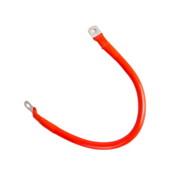 Rich Solar RS-C21R 2-Gauge Inverter Battery Cable Red displaying its light red color scheme and 5/16" end lugs