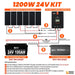 Rich Solar RS-K12004 1200W Solar Kit displaying its wiring connection setup