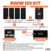 Rich Solar RS-K8004 800W Solar Kit displaying its wiring connection setup