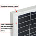 Rich Solar RS-M200D MEGA 200 Watt 24 Volt Monocrystalline Solar Panel featuring its anodized aluminum frame and high transmission AR coated temper glass