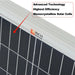 Rich Solar RS-M200D MEGA 200 Watt 24 Volt Monocrystalline Solar Panel displaying its advanced technology monocrystalline solar cells