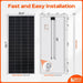 Rich Solar RS-M200D MEGA 200 Watt 24 Volt Monocrystalline Solar Panel displaying its overall product dimensions for fast and easy installation