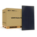 Rich Solar RS-M400 400W Mega Monocrystalline Solar Panel displaying its  black panel color scheme and its product box