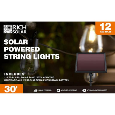 Rich Solar RS-SL30 Solar Powered String Lights 12 Led Bulbs-2