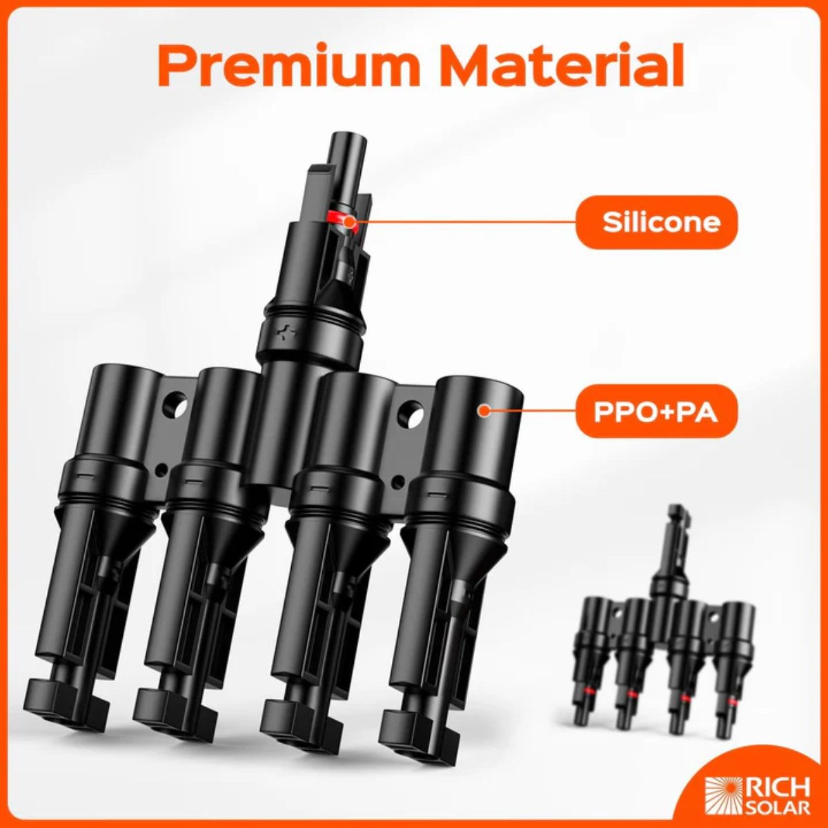 Rich Solar RS-T4 Y Branch Parallel Connectors 4 to 1  featuring its build with premium materials