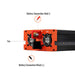 Parts of the top panel of Rich Solar RS-V1500 1500W Industrial Pure Sine Wave Inverter displaying ts 2 fan intakes and the positive and negative battery connectors