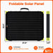 Rich Solar X100B MEGA 100W Portable Solar Panel Briefcase displaying its dimensions on its foldable briefcase mode