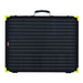 Rich Solar RS-X100BC MEGA 100W Briefcase Portable Solar Charging Kit displaying its portability when it is folded to its briefcase mode