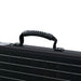 A zoomed in view of Rich Solar RS-X200BC MEGA 200W Briefcase Portable Solar Charging Kit's portable rubber handle