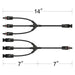 Rich Solar RS-Y3 Y Branch Parallel Adapters 3 to 1 diplaying its wire dimensions