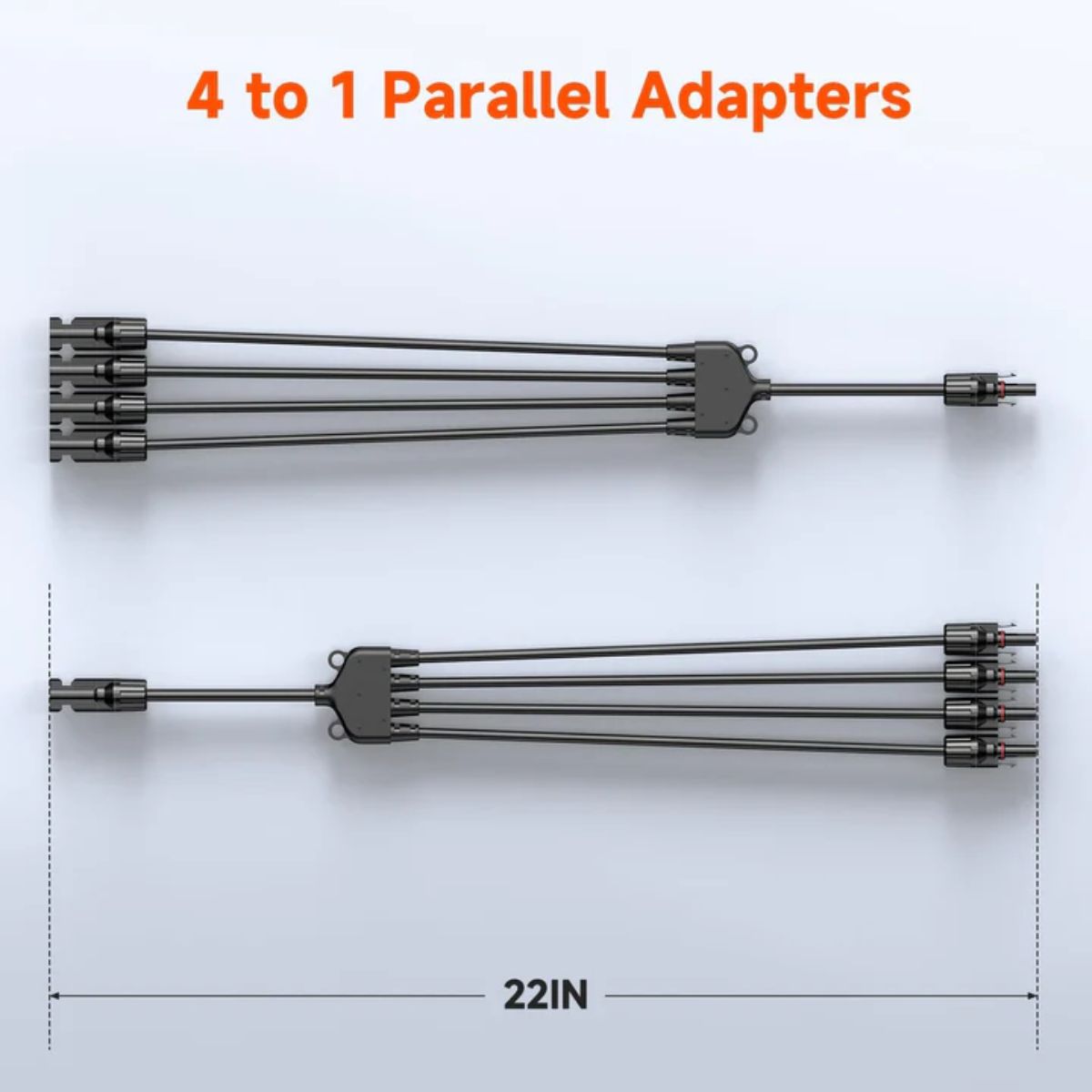 Rich Solar RS-Y4 Y Branch Parallel Adapters 4 to 1 displaying its length