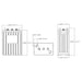 Technical diagram shows the measurements of the Rolls Battery S6 L16-HC 445Ah 6V Deep Cycle Battery