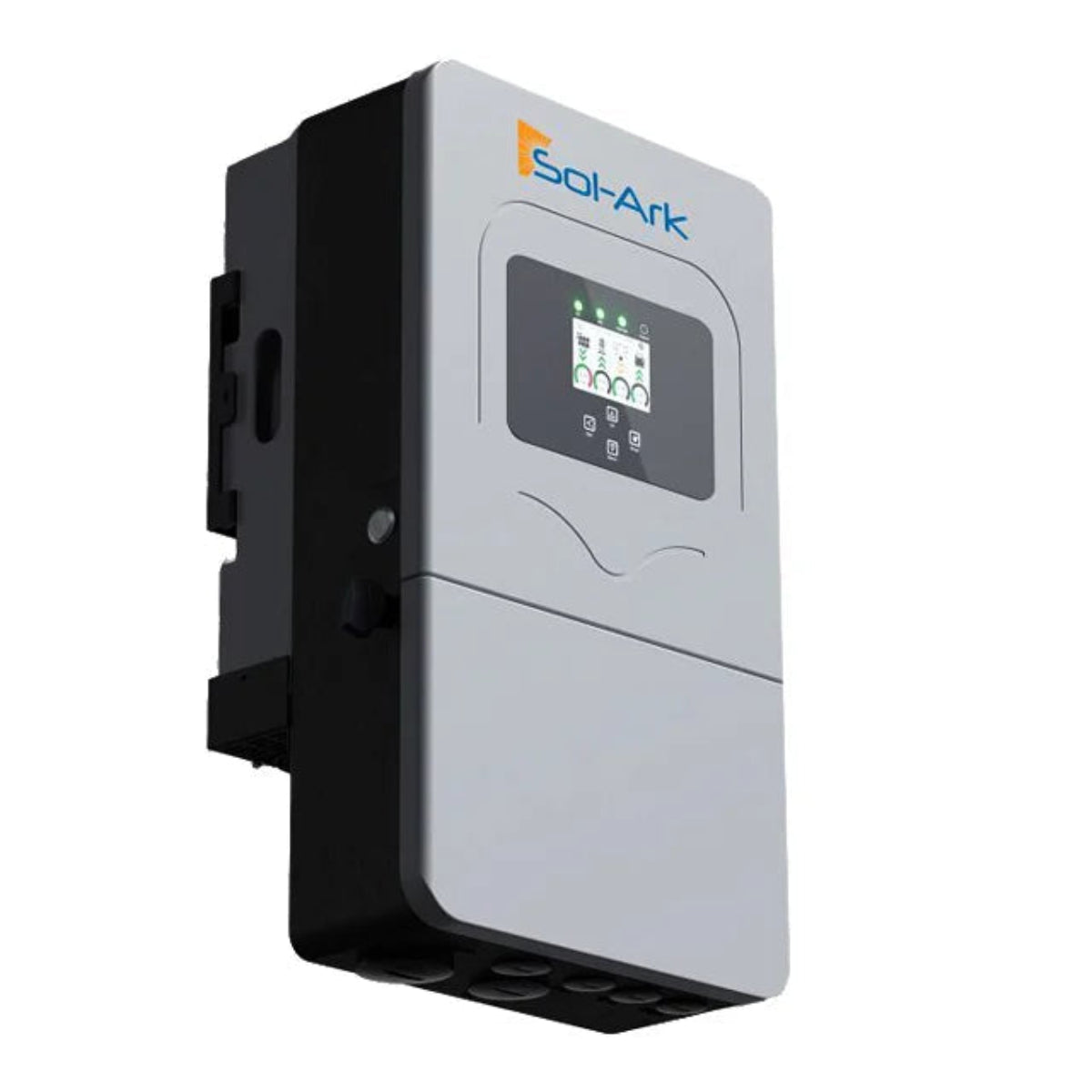 Solar panel controller with Sol-Ark logo on a white background