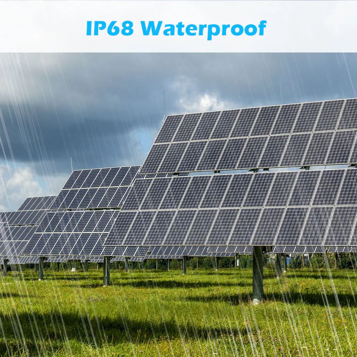 SunGold Power SG-550WM PERC Monocrystalline Solar Panels displaying its IP68 Waterproof feature