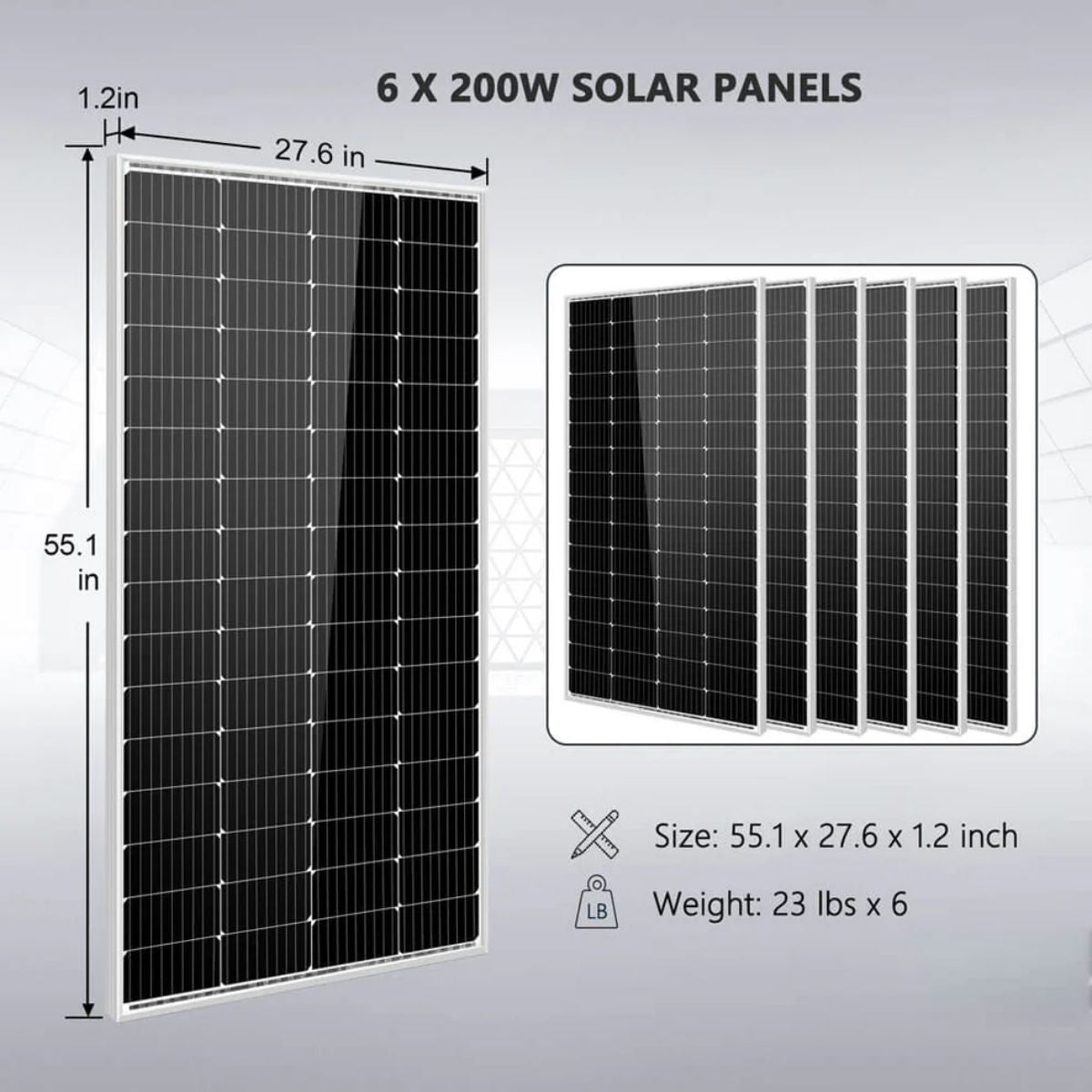 SunGold Power SGK-PR4S Off-Grid Solar Kit's 200 Watt Solar Panel