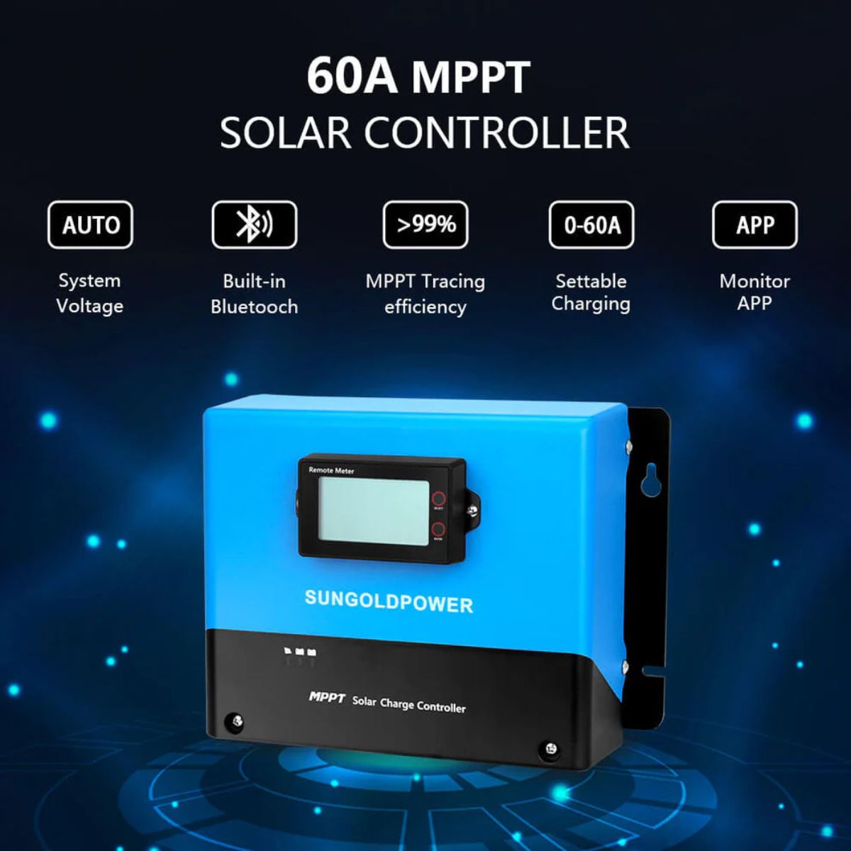 SunGold Power SGK-PRO3100ah/3200ah Off Grid Solar Kit's 60amp MPPT Solar Charge Controller