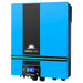 SunGold Power SPH6548 Solar Inverter Charger displaying its black and blue color scheme and its LCD display.