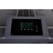 A focused view of the monitoring LCD display panel of UNIVIX 9000 Bank w/Carbon Battery + Gen 2 Inverter with its ON/OFF switch